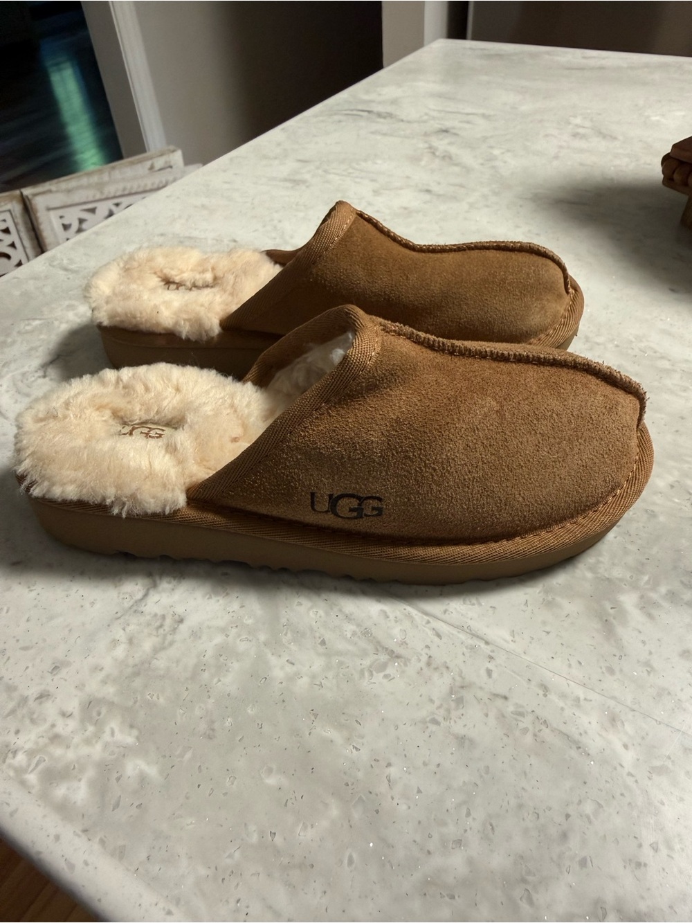 UGG Kids Tan Slippers